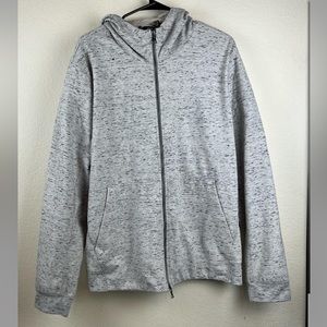 Vince Mens Zip Up Hoodie Size XL. Has a heather grey pattern